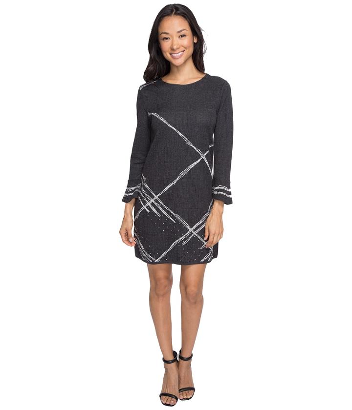 Nic+zoe - Petite Checked Cuff Dress