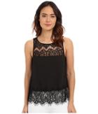 Bb Dakota - Eunice Crepe De Chine Lace Top