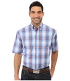 Stetson - Smokey Blue Ombre Sleeve Woven Button Shirt