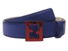 Fendi Kids - Leather Belt W/ Metallic Logo Buckle