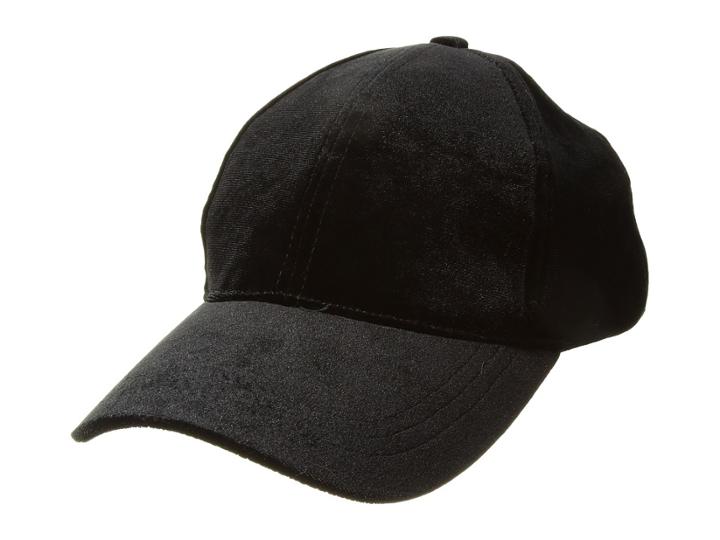 Steve Madden - Velvet Embroidered Baseball Cap