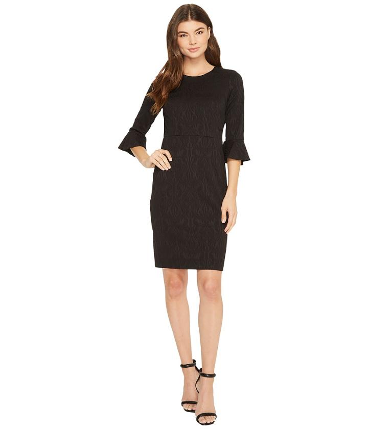 Donna Morgan - 3/4 Sleeve Stretch Brocade Bodycon