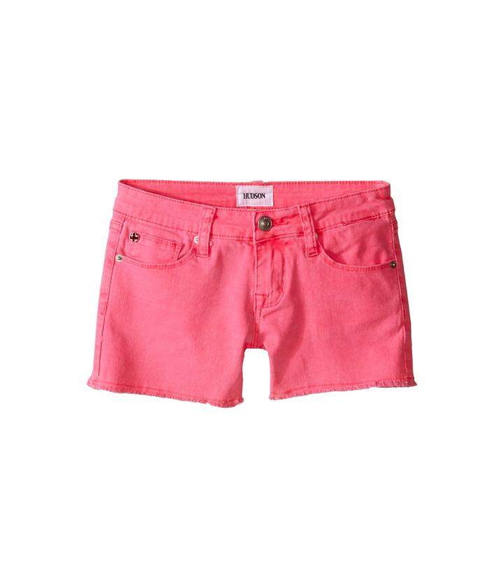 Hudson Kids - 3 Fray Colored Ava Shorts In Pop Pink