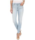 7 For All Mankind - The Ankle Skinny W/ Contrast Squiggle In Daylight Blue