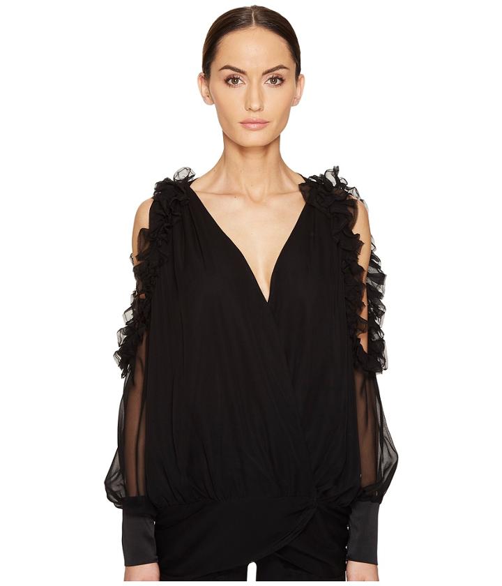 Thomas Wylde - Bluebell Cold Shoulder Long Sleeve Top