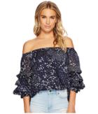 1.state - Off Shoulder Pintuck Sleeve Blouse