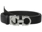 Salvatore Ferragamo - 237601 Double Gancini Wide Belt