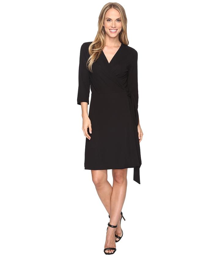 Vince Camuto - 3/4 Sleeve Belted Wrap Dress