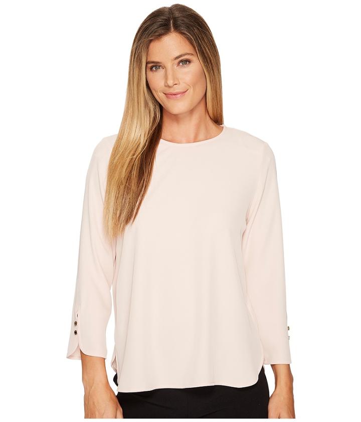 Calvin Klein - Long Sleeve Blouse W/ Button Detail