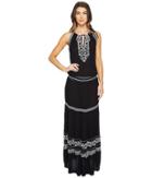 Hale Bob - Seas The Day Embroidered Crinkle Rayon Gauze Maxi Dress