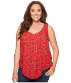 Lucky Brand - Plus Size Paisley Tank Top