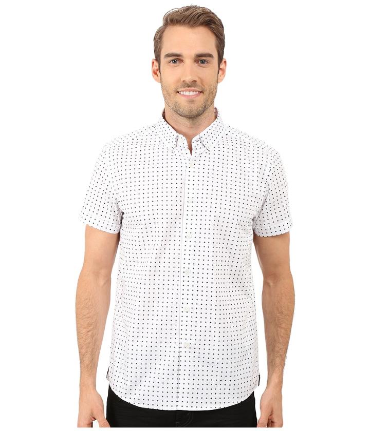 Kenneth Cole Sportswear - Short Sleeve Button Down Collar X Print