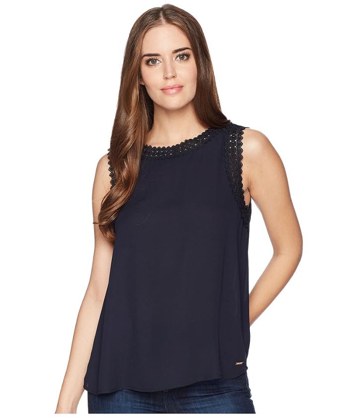 Ivanka Trump - Georgette Sleeveless With Lace Arm Hole Trimming