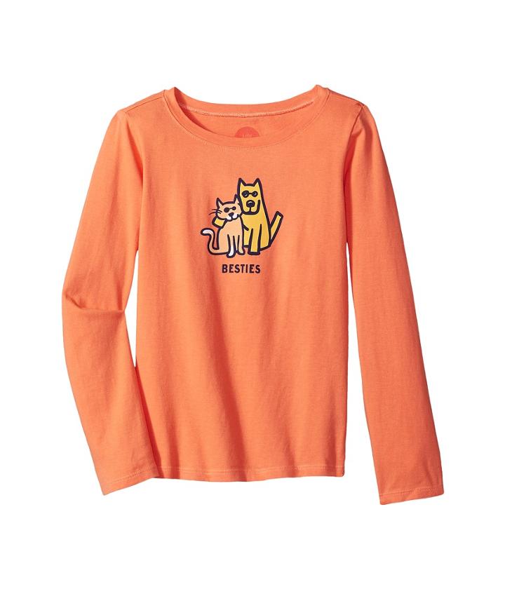 Life Is Good Kids - Besties Cat Dog Long Sleeve Crusher Tee