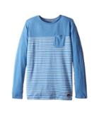 7 For All Mankind Kids - Long Sleeve Striped Slub Jersey Pocket T-shirt