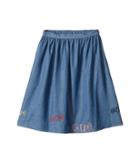 Sonia Rykiel Kids - Long Chambray Skirt W/ Embroidered Candies