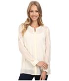 Lucky Brand - Silk Button Down Top