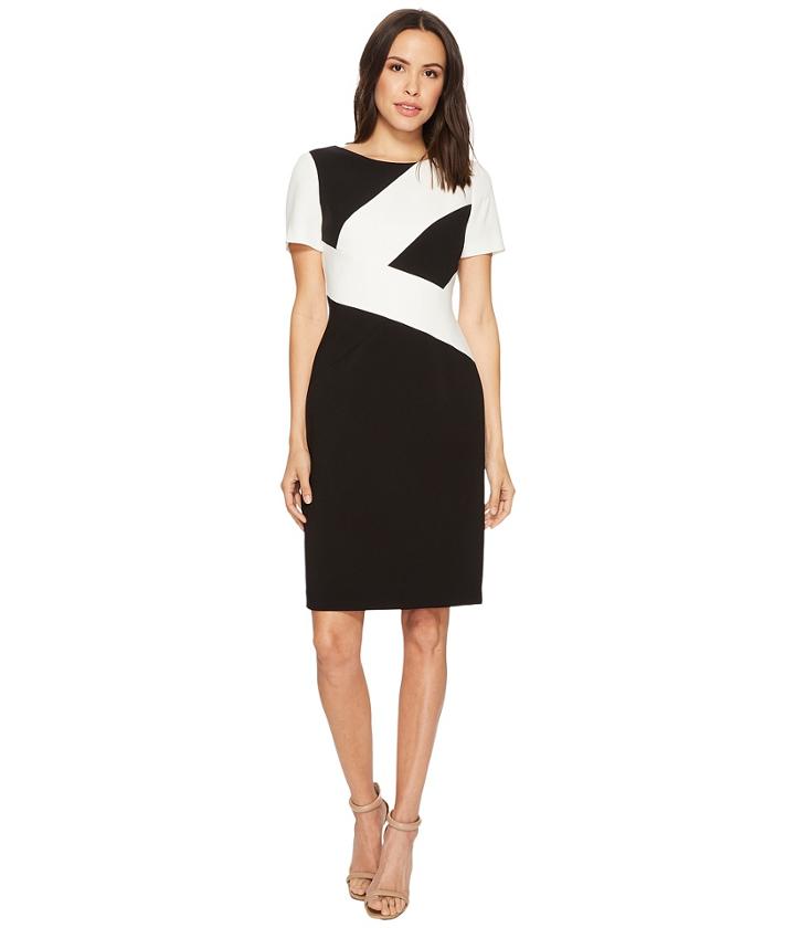 Tahari By Asl - Color Block Sheath Dress