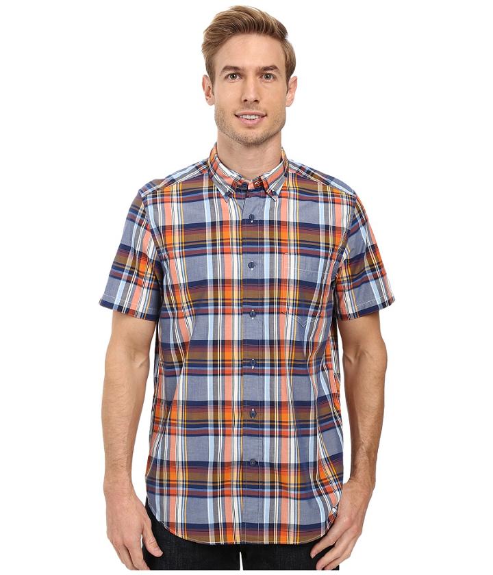 Nautica - Short Sleeve Large Plaid Pocket Shirt