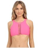 Red Carter - Splice Dice High Neck Cut Out Top