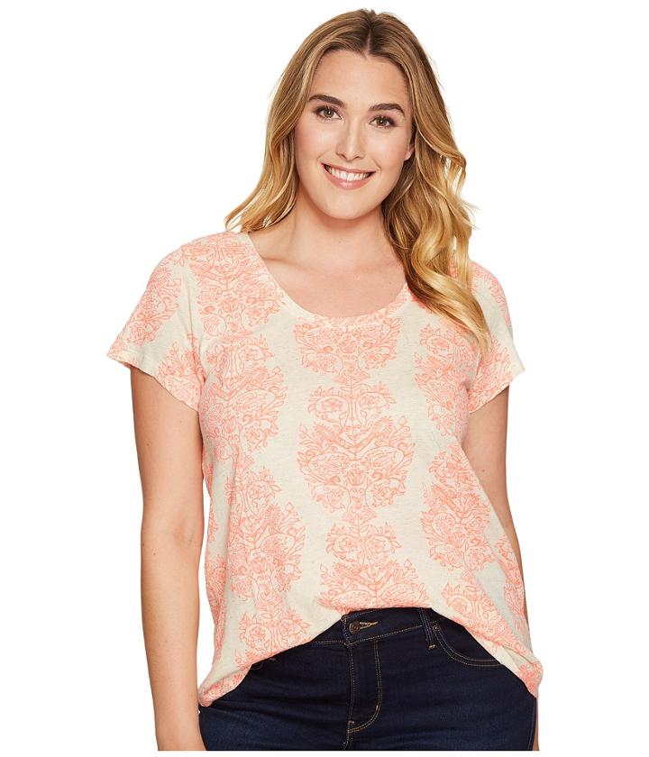 Lucky Brand - Plus Size Neon Woodblock Tee