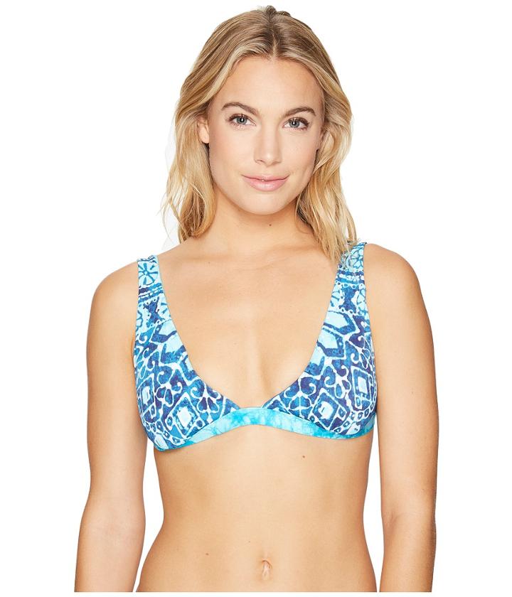 Lucky Brand - Batik Chic Reversible Banded Halter Bra Top