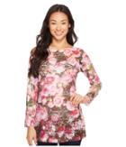Nally &amp; Millie - Printed Lace Floral Tunic