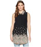 Mod-o-doc - Printed Rayon Woven Sleeveless Button Front Tunic