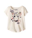 Lucky Brand Kids - Stretchy Short Sleeve Tee W/ Leopard Screen Print