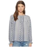 Jack By Bb Dakota - Darya Filigree Stripe Printed Smocked Top