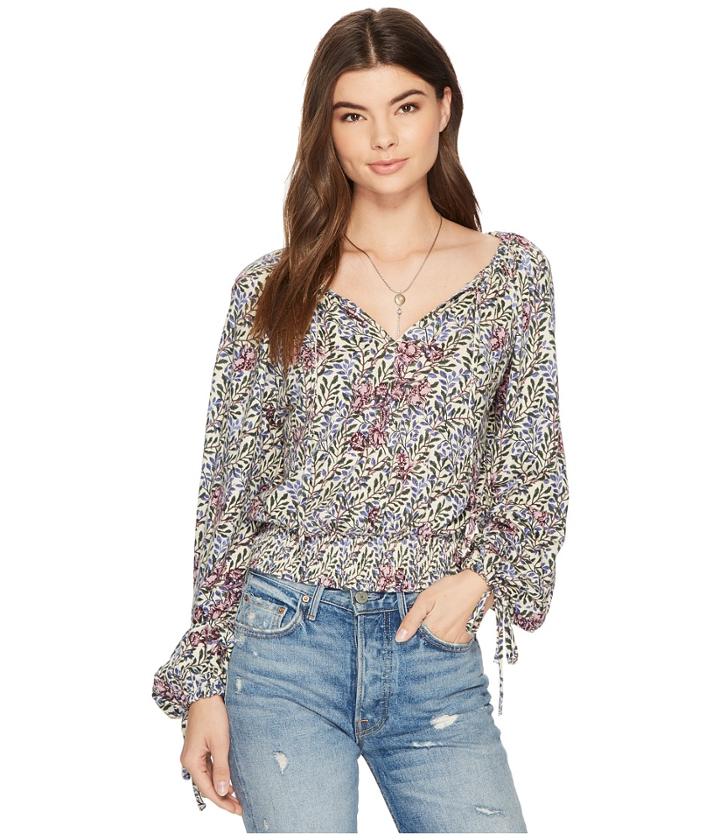 Lucky Brand - Banded Bottom Peasant Top