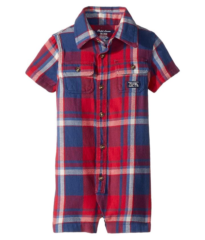 Ralph Lauren Baby - Plaid Cotton Shortalls
