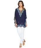 Hale Bob - Seas The Day Embroidered Crinkle Rayon Gauze Tunic