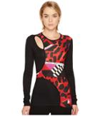 Versace Jeans - Printed Cut Out Long Sleeve T-shirt