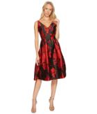 Adrianna Papell - Scarlett Jacquard Tea Length Fit And Flare Dress