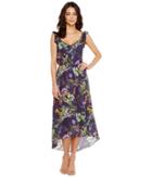 Ivanka Trump - Tropical Print Ruffle Sleeve Dress
