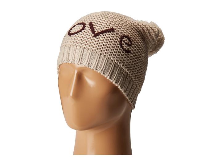 Hat Attack - Motto Beanie With Faux Fur Pom