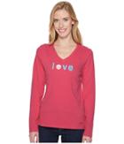 Life Is Good - Smiley Love Long Sleeve Crusher Vee