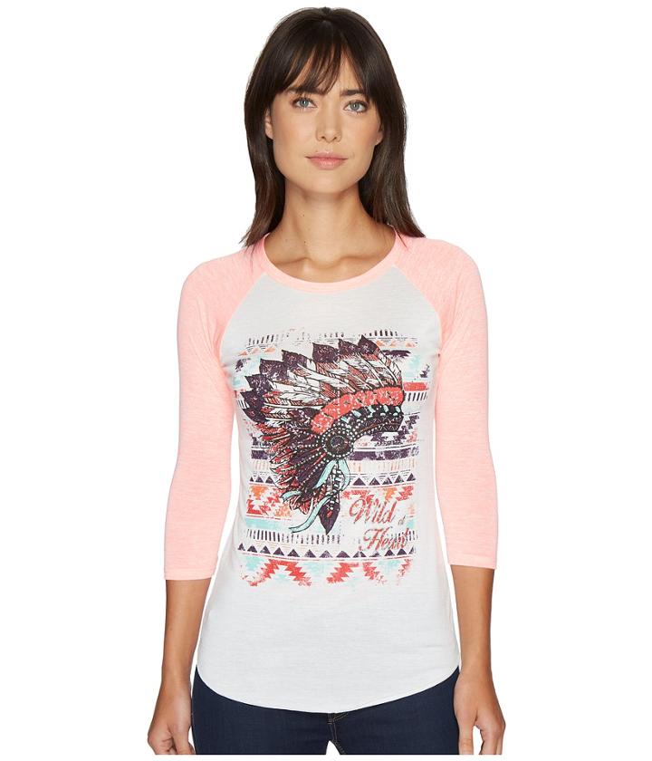 Rock And Roll Cowgirl - 3/4 Sleeve Tee 48t3525