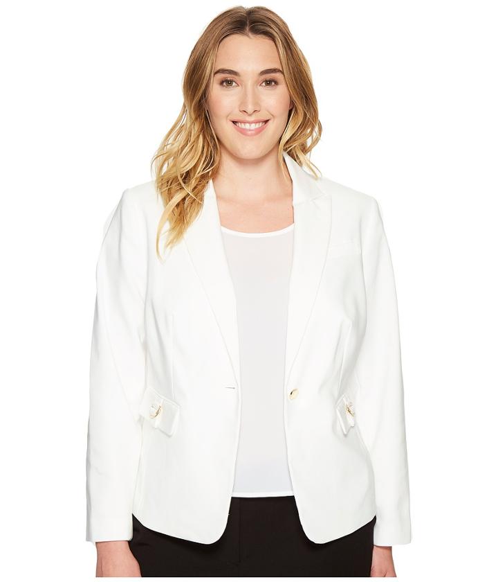 Calvin Klein Plus - Plus Size Single Button Jacket With Hardware