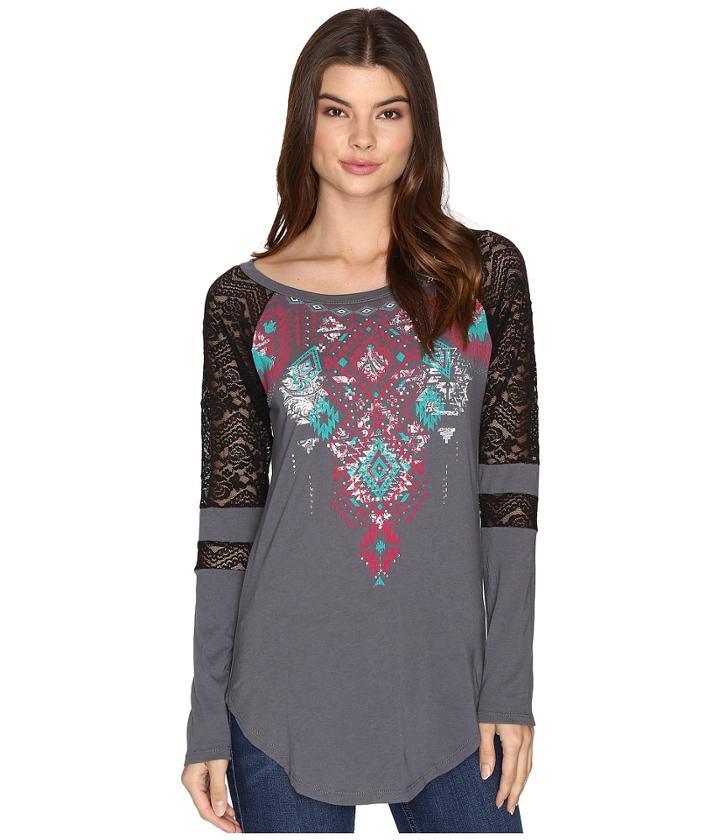 Rock And Roll Cowgirl - Long Sleeve Baseball Tee 48t9196