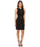 Versace Collection - Crew Neck Sleeveless Dress With Front Embellish