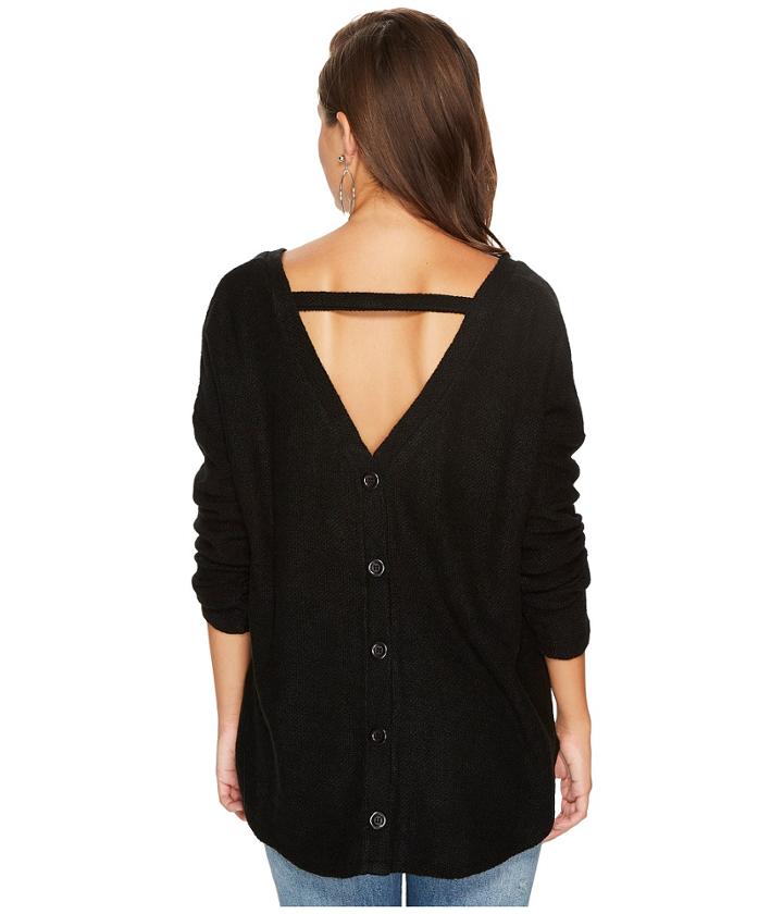 Jack By Bb Dakota - Arkson Heavy Waffle Knit Button Back Top