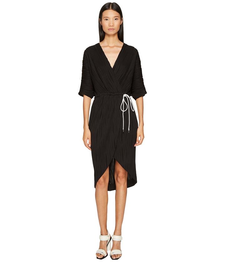 Prabal Gurung - Wave Rib Jersey Dolman Sleeve Wrap Dress