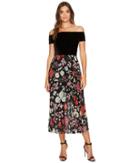 Donna Morgan - Off Shoulder Maxi Dress With Pleated Skirt