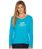 Life Is Good - Happy Hour Tiny Hearts Long Sleeve Crusher Vee
