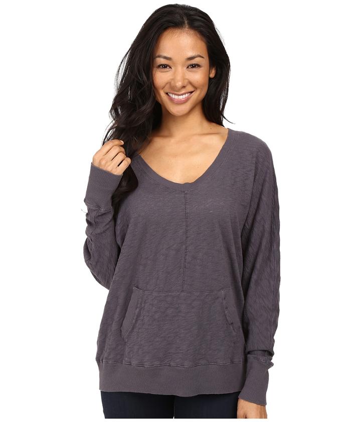 Allen Allen - Long Sleeve Seamed Dolman U-neck