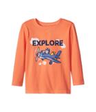 Life Is Good Kids - Explore Plane Long Sleeve Crusher Tee