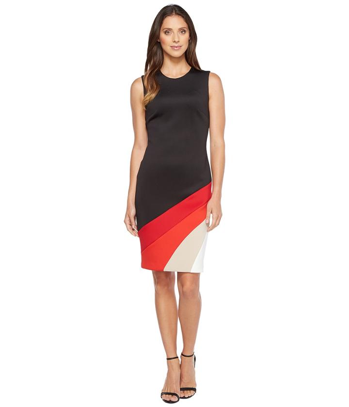 Calvin Klein - Color Block Bottom Sheath Dress