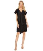 Adrianna Papell - Crepe Back Satin Ruffle Shift Dress